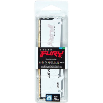 Пам'ять ПК Kingston DDR5 16GB 5600 FURY Beast RGB EXPO Білий (KF556C36BWEA-16)