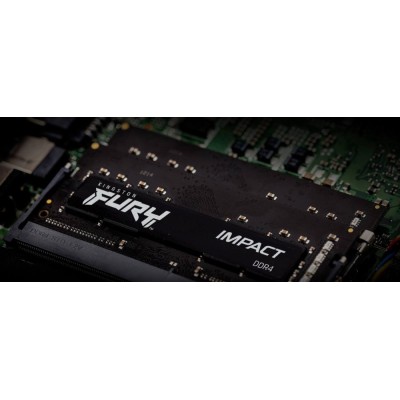 Пам'ять ноутбука Kingston DDR4 16GB KIT (8GBx2) 3200 FURY Impact (KF432S20IBK2/16)