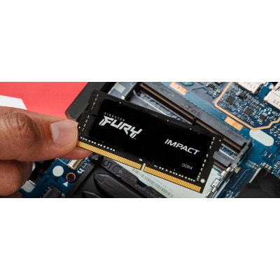 Пам'ять ноутбука Kingston DDR4 16GB KIT (8GBx2) 3200 FURY Impact (KF432S20IBK2/16)
