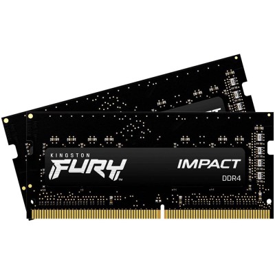 Пам'ять ноутбука Kingston DDR4 16GB KIT (8GBx2) 3200 FURY Impact (KF432S20IBK2/16)