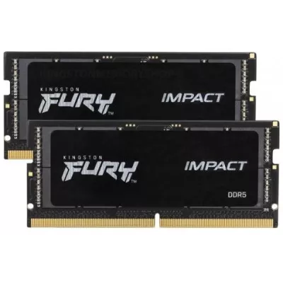 Пам'ять ноутбука Kingston DDR5 32GB KIT (16GBx2) 4800 FURY Impact (KF548S38IBK2-32)