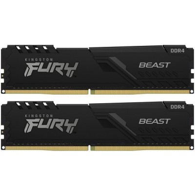 Пам'ять ПК Kingston DDR4 32GB KIT (16GBx2) 3200 FURY Beast (KF432C16BBK2/32)
