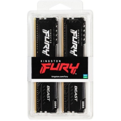 Пам'ять ПК Kingston DDR4 32GB KIT (16GBx2) 3200 FURY Beast (KF432C16BBK2/32)