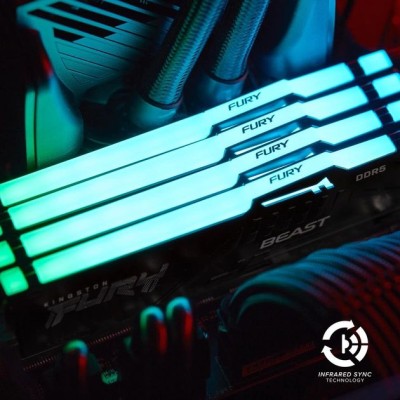 Пам'ять ПК Kingston DDR5 16GB 5600 FURY Beast RGB (KF556C36BBEA-16) Пам'ять ПК Kingston DDR5 16GB 5600 FURY Beast RGB (KF556C36BBEA-16)