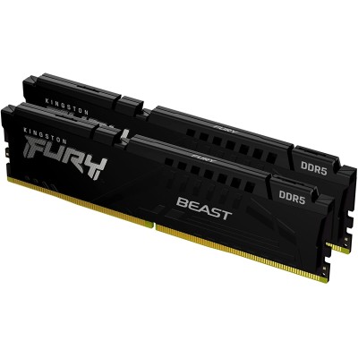 Пам'ять ПК Kingston DDR5 16GB KIT (8GBx2) 5600 FURY Beast (KF556C40BBK2-16) Пам'ять ПК Kingston DDR5 16GB KIT (8GBx2) 5600 FURY Beast (KF556C40BBK2-16)