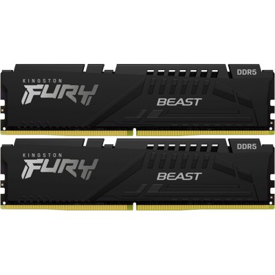 Пам'ять ПК Kingston DDR5 32GB KIT (16GBx2) 5600 FURY Beast (KF556C40BBK2-32) Пам'ять ПК Kingston DDR5 32GB KIT (16GBx2) 5600 FURY Beast (KF556C40BBK2-32)