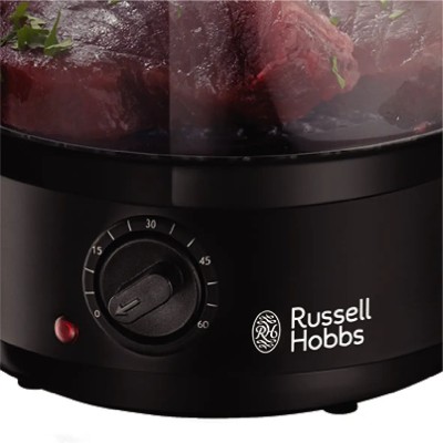 Пароварка Russell Hobbs Kitchen Collection 400Вт, чаша-2.3/3.3л, резервуар для води -0.5л, механічне керування, 3 яруси, пластик
