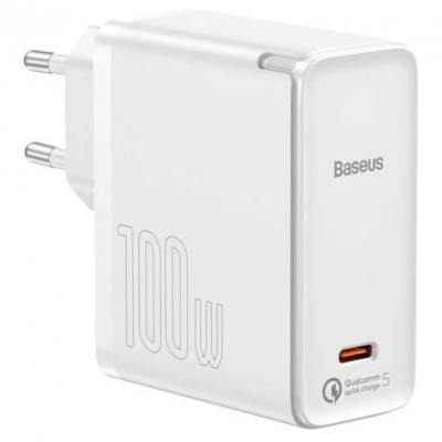 Зарядний Пристрій Baseus GaN2 Quick Charger 1C 100W With Cable Type-C to Type-C 100W 1.5m (TZCCGAN-L02) White