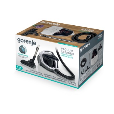 Пилосос Gorenje контейнерний, 700Вт, конт пил -3.3л, HEPA, щітка Xpand Zone, чорний (VCEA02GALWCY)
