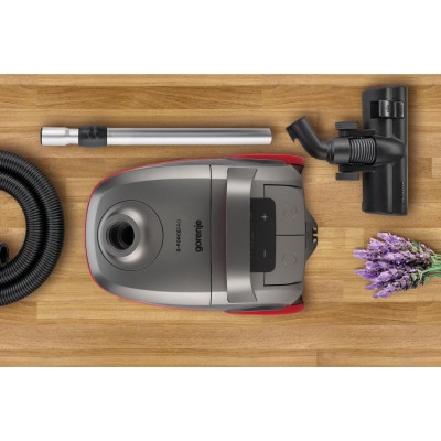 Пилосос Gorenje мішковий, 700Вт, 3л, HEPA, щітка Xpand Zone, turbo brush, телескоп, чорний графіт (VCEA24GPRA)
