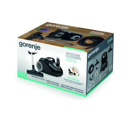 Пилосос Gorenje мішковий, 700Вт, 3л, HEPA, щітка Xpand Zone, телескоп, білий (VCEA28GLBK)