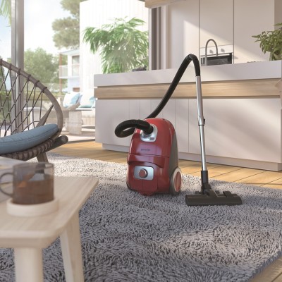 Пилосос Gorenje мішковий, 700Вт, 3л, HEPA, щітка Xpand Zone, телескоп, червоний (VCEA23GLR)