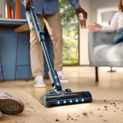 Пилосос Philips безпровідний Flex Series 5000, вологе прибирання, конт пил -0.27л, автон. робота до 60хв, PowerCyclone 10, сіро-