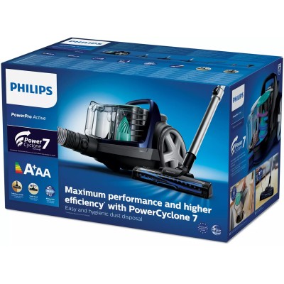 Пилосос Philips контейнерний 5000 series, 900Вт, конт пил -1,5л, НЕРА, турбощітка, синій (FC9556/09)