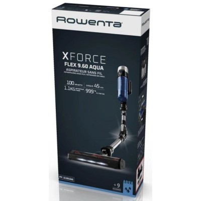 Пилосос Rowenta безпровідний X-Force 9.6 Aqua Allergy, 250Вт, вологе прибирання, конт пил -0.44л, автон. робота до 45хв, срібно-