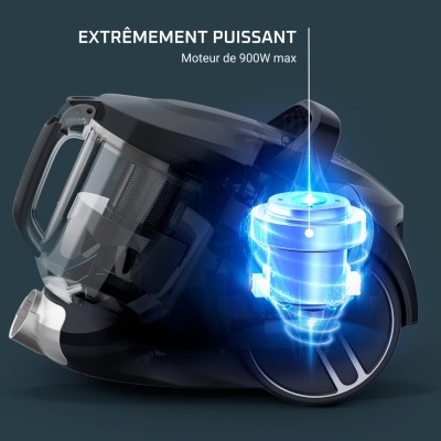 Пилосос Rowenta контейнерний Compact Power XXL, 900Вт, конт пил -2.5л, HEF system, чорний (RO4B75EA)