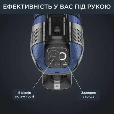 Пилосос Rowenta  безпровідний X-Force Flex 12.60 Auto Aqua, 320Вт, конт пил -0.1л, автон. робота до 45хв, вага-3кг, НЕРА, чорно-