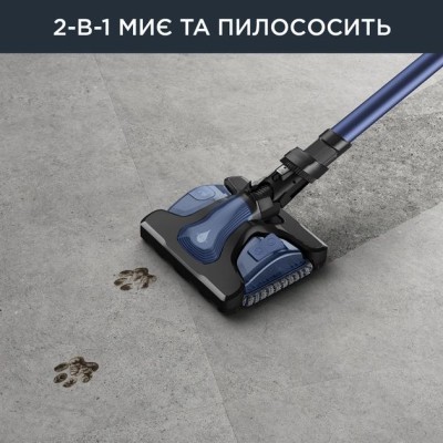 Пилосос Rowenta  безпровідний X-Force Flex 12.60 Auto Aqua, 320Вт, конт пил -0.1л, автон. робота до 45хв, вага-3кг, НЕРА, чорно-