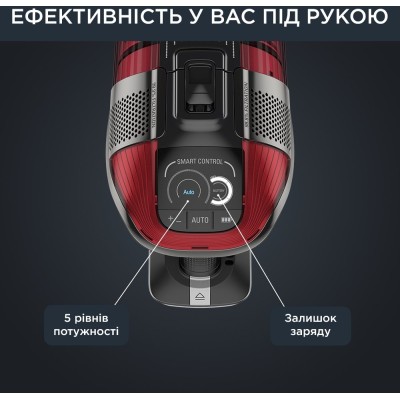 Пилосос Rowenta безпровідний X-Force Flex 12.60 Auto Animal, 320Вт, конт пил -0.9л, автон. робота до 45хв, вага-3кг, НЕРА, чорно