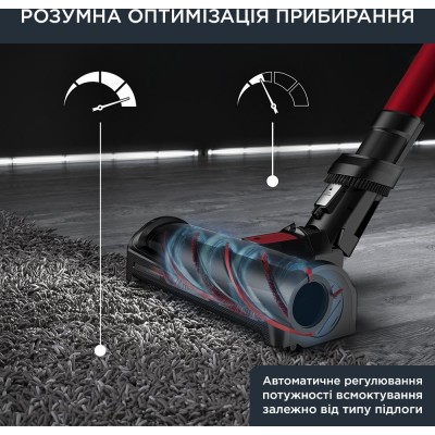 Пилосос Rowenta безпровідний X-Force Flex 12.60 Auto Animal, 320Вт, конт пил -0.9л, автон. робота до 45хв, вага-3кг, НЕРА, чорно