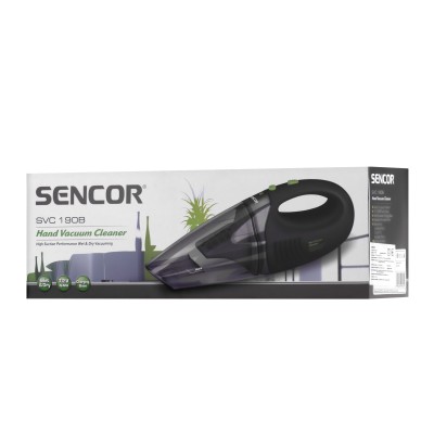 Пилосос Sencor автомобільний, 450Вт, конт пил -0.5л, автон. робота до 15хв, вага-1.5кг, чорний (SVC190B)