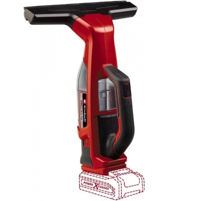 Пилосос акумуляторний Einhell BRILLIANTO віконний, 18В, 280мм, 0.1л, з розпилювачем, 0.74кг, без АКБ і ЗП (3437100)