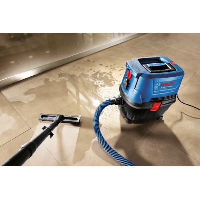 Пилосос професійний Bosch GAS 15 PS, 1100Вт, 220мБар, контейнер 15л, 8кг (0.601.9E5.100)