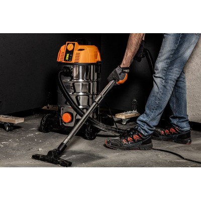 Пилосос професійний Neo Tools, 1600Вт, 18 кПа, контейнер 35л, HEPA, колеса, 7.5кг (04-739)