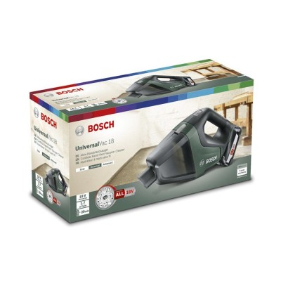 Пилосос професійний акумуляторний Bosch UniversalVac 18, 18В, акб 1х2.5Ач, 9кПа, контейнер 0.5л, 1.3кг (0.603.3B9.103) Пилосос професійний акумуляторний Bosch UniversalVac 18, 18В, акб 1х2.5Ач, 9кПа, контейнер 0.5л, 1.3кг (0.603.3B9.103)