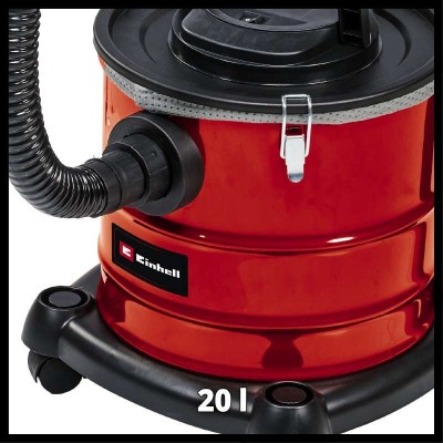 Пилосос професійний для золи Einhell TC-AV 1720 DW, 1250 Вт, 175мБар, контейнер 20л, 3.7кг (2351666)