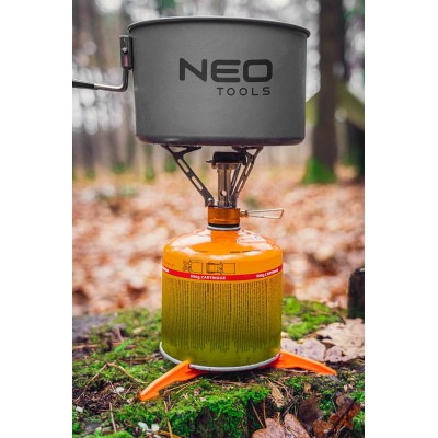 Підставка для газових балонів Neo Tools, 21.5х2.1см, складана, зубчасті ніжки, 0.03кг