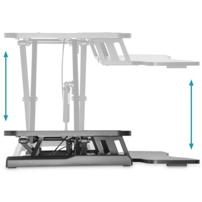 Підставка для монітора DIGITUS Ergonomic Workspace Riser, до 15кг, чорна (DA-90380-1)