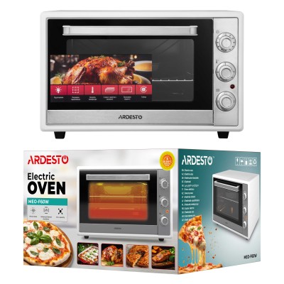 Піч електрична ARDESTO, 60л, 2000Вт, механіч., подвійне скло, білий (MEO-F60W)