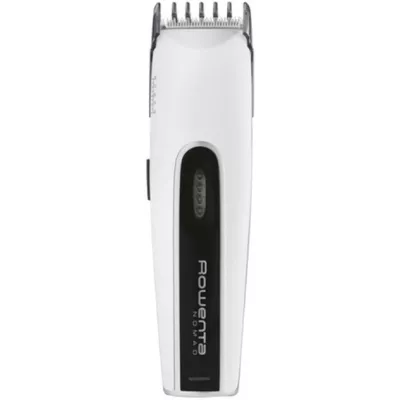 Машинка для стрижки Rowenta Nomad, мережа+акум., роторний мотор, насадок-2, кейс, сталь, біло-чорний (TN1400F1)