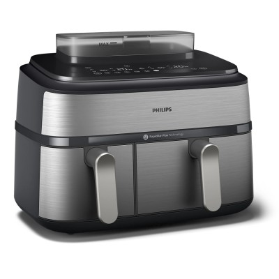 Мультипіч Philips Ovi Dual Steam 2750Вт, чаша-3+6л, сенсорне управл., 12 авто. программ, пластик/метал (NA555/00)