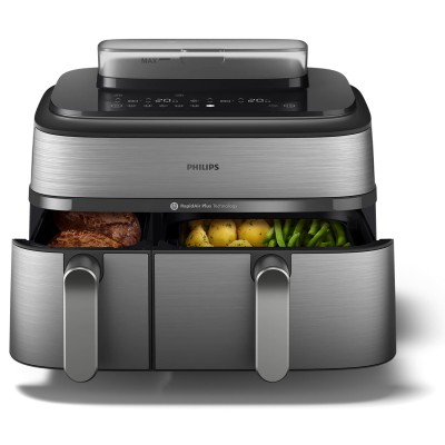 Мультипіч Philips Ovi Dual Steam 2750Вт, чаша-3+6л, сенсорне управл., 12 авто. программ, пластик/метал (NA555/00)