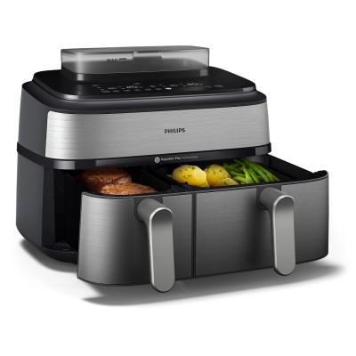 Мультипіч Philips Ovi Dual Steam 2750Вт, чаша-3+6л, сенсорне управл., 12 авто. программ, пластик/метал (NA555/00)