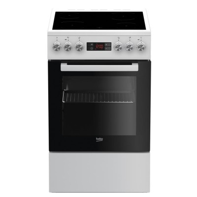 Плита Beko електрична склокерамічна, 60л, 50x60см, дисплей, конвекція, білий (FSM57300GW)