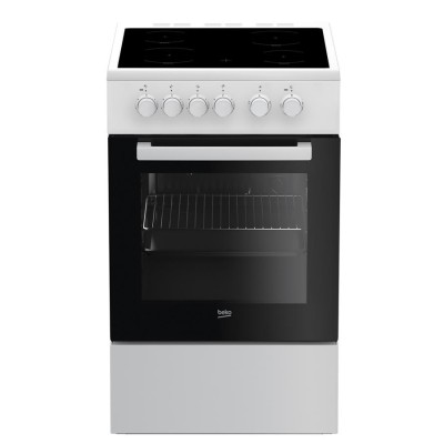 Плита Beko електрична склокерамічна, 60л, 50x60см, конвекція, білий (FSS57000GW)