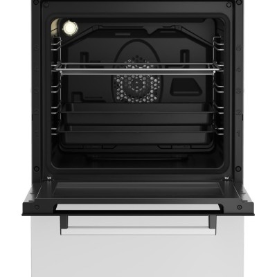 Плита Beko комбінована, 60л, 50x60см, дисплей, конвекція, чавун, білий (FSM52330DWDS)