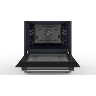 Плита Bosch комбінована, 66л, 60x60см, дисплей, конвекція, чавун, WOK, нержавіюча сталь (HXS59AI51Q)