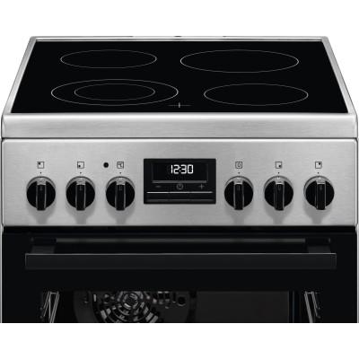 Плита Electrolux електрична склокерамічна, 57л, 50x60см, дисплей, конвекція, нерж (LKR540266X)