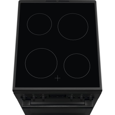 Плита Electrolux електрична склокерамічна, 57л, 50x60см, дисплей, конвекція, чорний матовий (LKR520275K)