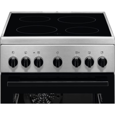 Плита Electrolux електрична склокерамічна, 58л, 50x60см, конвекція, пара, нерж (LKR562055X)