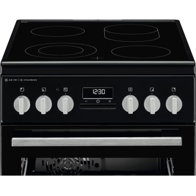 Плита Electrolux електрична склокерамічна, 58л, 50x60см, конвекція, пара, чорний (LKR564275K)
