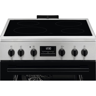 Плита Electrolux електрична склокерамічна, 58л, 60x60см, дисплей, конвекція, пара, нерж (LKR664166X)