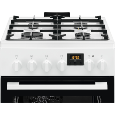 Плита Electrolux комбінована, 57л, 50x60см, дисплей, конвекція, чавун, білий (LKK520211W) Плита Electrolux комбінована, 57л, 50x60см, дисплей, конвекція, чавун, білий (LKK520211W)