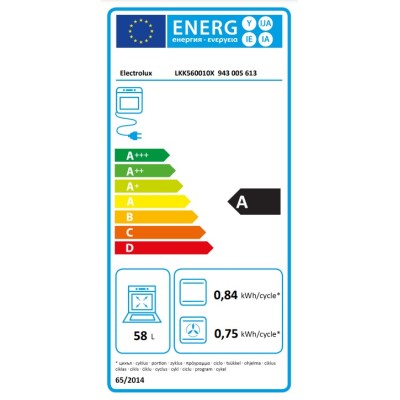 Плита Electrolux комбінована, 58л, 50x60см, конвекція, пара, нерж (LKK560010X) Плита Electrolux комбінована, 58л, 50x60см, конвекція, пара, нерж (LKK560010X)