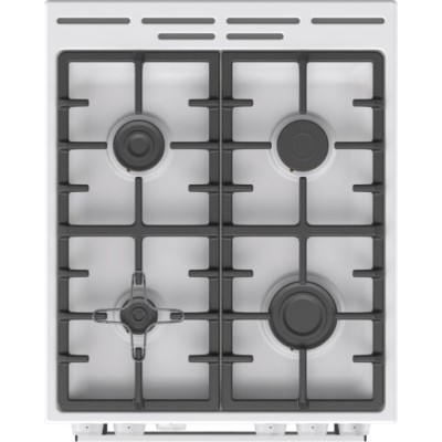 Плита Gorenje газова, 67л, 50x60см, дисплей, IconLed, чавун, білий (GGI5C21WF-B)