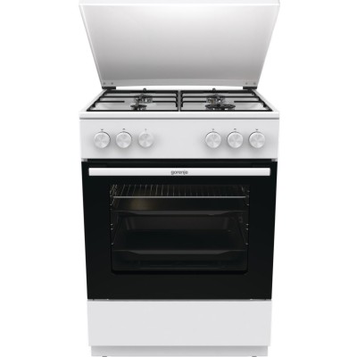 Плита Gorenje газова, 72л, 60x60см, емальовані, з кришкою, білий (GG6A11WJ)